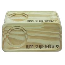 kit Jogo conjunto 3 Pires Retangulares p/ xícaras de café e chá - Pinus kit Jogo conjunto 3 Pires Retangulares p/ xícaras de café e chá - Pinus