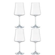 Kit Jogo Conjunto 4 Taças de Cristal para Vinho Drink Bohemia 560ml XTRA NDI Alta Elegante Resistente Moderna