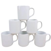 Kit Jogo Conjunto 6 Canecas 300ml Porcelana Estampa Variada