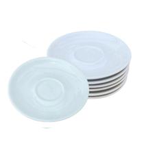 kit Jogo conjunto 6 Pratos Pires para xícaras café chá Porcelana