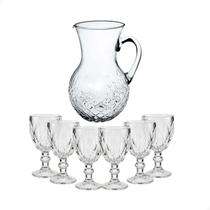 Kit Jogo Conjunto 6 Taças Vidro Transparente Grosso Diamond Diamante Vinho Água 340ml Jarra Vidro Rivera Grosso 1,5l Kit Jogo Conjunto 6 Taças Vidro Transparente Grosso Diamond Diamante Vinho Água 340ml Jarra Vidro Rivera Grosso 1,5l
