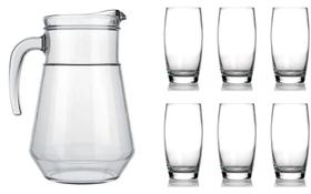 Kit Jogo Copos Oca 300ml Jarra 1.5 L Água Refrigerante Nadir