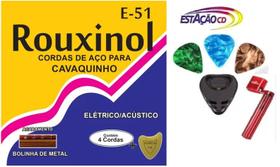 Kit Jogo Cordas Aço Cavaquinho Rouxinol E-51+ Acessórios