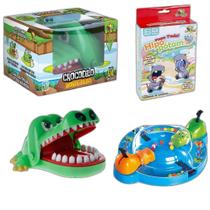Kit Jogo Crocodilo Croc Croc Morde Dedo + Jogo Hipopótamo Kit Jogo Crocodilo Croc Croc Morde Dedo + Jogo Hipopótamo