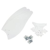 Kit Jogo de 3 Pás Folhas Brancas com Garras Brancas Completo para Ventilador de teto Venti-Delta