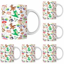 Kit Jogo De 4 Canecas do Toy Story De Porcelana Presente