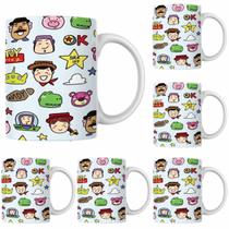 Kit Jogo De 4 Canecas Toy Story De Porcelana Presente