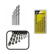 Kit Jogo De 6 Brocas Aço Rápido Polido Metal Perfuração