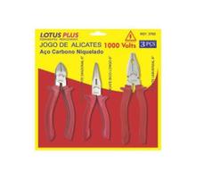 Kit Jogo De Alicates Isolados 1000V Universal Corte Bico - Lotus