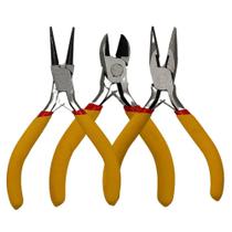 Kit Jogo De Alicates Universal Corte Bico P/ Eletrônica 3pçs - Bomder Kit Jogo De Alicates Universal Corte Bico P/ Eletrônica 3pçs - Bomder