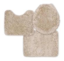 Kit Jogo De Banheiro 3 Peças Peludo Felpudo Shaggy Luxo