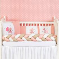 Kit Jogo De Berço Ursinho Na Lua Menina Menino 6 Peças Preço Baixo