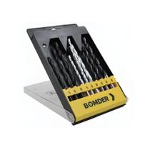 Kit Jogo De Broca 5-8mm 9 Peças Para Madeira Aço E Concreto Com Estojo Profissional - BOMDER Kit Jogo De Broca 5-8mm 9 Peças Para Madeira Aço E Concreto Com Estojo Profissional - BOMDER
