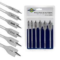 Kit Jogo De Brocas Chata Para Madeira 6 Peças