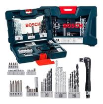 Kit Jogo De Brocas E Bits Bosch V-line 41 Peças Com Maleta