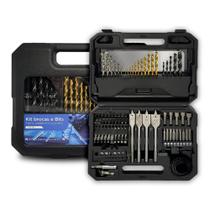 Kit Jogo De Brocas E Bits Ferramenta Aço Inox 100 Peças Kit Jogo De Brocas E Bits Ferramenta Aço Inox 100 Peças