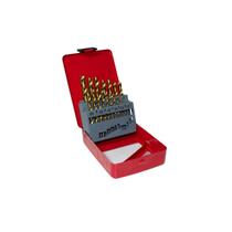Kit Jogo de Brocas Em Aço Rápido Revestido de Titânio Para Metal Com 19 Brocas Ctc-021000119 Ctpohr