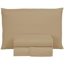 Kit jogo de Cama 400 Fios Solteiro 3 Peças Hotel Pousada Tecido Acetinado
