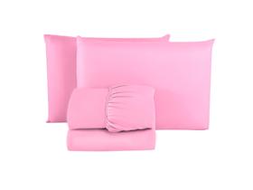 Kit Jogo de Cama Lençol Solteiro 200 Fios Algodão Toque Macio 2 peças