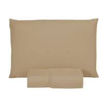 Kit Jogo de Cama Lençol Solteiro 400 Fios Poliéster Toque Macio 2 peças