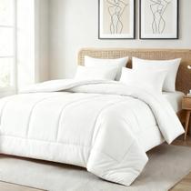 Kit Jogo de Cama Queen 6 Peças com Edredom Dupla Face Macio e Suave Casa Dona