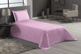 Kit Jogo De Cama Rosa Claro Solteiro 2 Peças Luxo Veneza