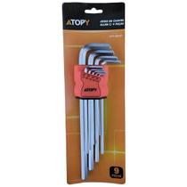Kit Jogo De Chave Allen Longa C/ 9 Peças 1,5 A 10 Mm - Atp-6837 - Atopy Kit Jogo De Chave Allen Longa C/ 9 Peças 1,5 A 10 Mm - Atp-6837 - Atopy