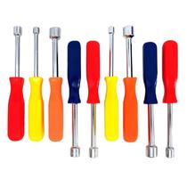 Kit Jogo De Chave Canhão Com 9 Peças Em Aço Carbono Lugatools