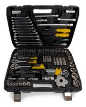 Kit Jogo de Chave Catraca com Soquetes 124 Peças Bom3911 Bomvink