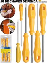 Kit Jogo De Chave De Fenda 6 Peças Ferramenta Tramontina Ponta Chata Cruzada E Tipo Clip Reparos Domésticos Elétricos Kit Jogo De Chave De Fenda 6 Peças Ferramenta Tramontina Ponta Chata Cruzada E Tipo Clip Reparos Domésticos Elétricos