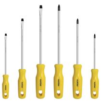 Kit Jogo De Chave Fenda E Philips 6 Pçs Profissional