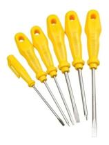 Kit Jogo De Chave Fenda E Philips Cromado Tramontina 6 Pçs Kit Jogo De Chave Fenda E Philips Cromado Tramontina 6 Pçs