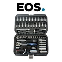 Kit Jogo de Chave Soquete Com Bits 1/4 - 53 Peças Kit Jogo de Chave Soquete Com Bits 1/4 - 53 Peças