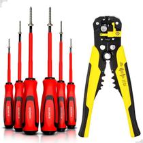 Kit Jogo De Chaves + Alicate Decapador Eletricista
