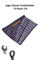 Kit Jogo De Chaves Combinadas Stanley 13 Peças 1/4 Com Estojo