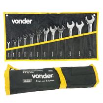 Kit Jogo de Chaves Fixas 6 a 32mm Profissional Vonder Aço Cromo 12 Peças Kit Jogo de Chaves Fixas 6 a 32mm Profissional Vonder Aço Cromo 12 Peças