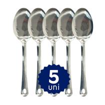 Kit Jogo de Colher Servir 25,4cm Inox Qualidade Premium Tamanho Ideal para Restaurante Cozinha Buffet