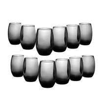 Kit Jogo De Copos Aruba 465ml 24 Peças Fumê Cinza Restaurante Cozinha Kit Jogo De Copos Aruba 465ml 24 Peças Fumê Cinza Restaurante Cozinha