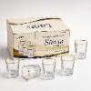 Kit Jogo de Copos para Shot Dose Borda de Ouro 6 Peças 50 ml Kit Jogo de Copos para Shot Dose Borda de Ouro 6 Peças 50 ml