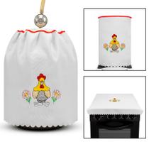 Kit Jogo De Cozinha 3 Peças Efeito Laise 100 Poliéster Diversas Estampas Kit Jogo De Cozinha 3 Peças Efeito Laise 100 Poliéster Diversas Estampas