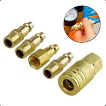 Kit Jogo De Engate Rapido 5 Pecas Rosca 1 4 Pol Pneumaticos Ellofort Kit Jogo De Engate Rapido 5 Pecas Rosca 1 4 Pol Pneumaticos Ellofort