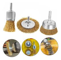 Kit Jogo de Escova Circular de Aço Carbono 3 Peças 1 Plana 50 Mm 2 Copos 25 E 50 Mm- Fertak Tools