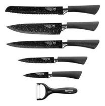 Kit Jogo De Facas Conjunto Faqueiro Antiaderente Everrich 6 Kit Jogo De Facas Conjunto Faqueiro Antiaderente Everrich 6