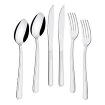 KIT - Jogo de Facas, Garfos e Colheres Búzios 18 Peças em Aço Inox IBAG - Tramontina KIT - Jogo de Facas, Garfos e Colheres Búzios 18 Peças em Aço Inox IBAG - Tramontina