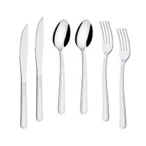 Kit - Jogo De Facas, Garfos E Colheres Búzios 180 Peças Em Aço Inox Ibag - Tramontina Kit - Jogo De Facas, Garfos E Colheres Búzios 180 Peças Em Aço Inox Ibag - Tramontina