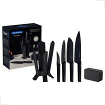 Kit Jogo De Facas Nygma 6 Peças E Caixa De Som Usb Inox Tramontina
