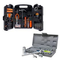 Kit Jogo de Ferramentas 129 Peças Com Maleta Sparta e 40 Peças Jogo de Soquetes Fasterr