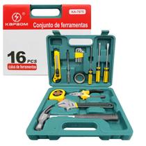 Kit Jogo de Ferramentas 16 Peças Com Maleta Facil p/ Guardar