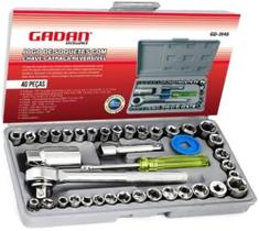 Kit Jogo de Ferramentas 40 peças Chaves Catraca Carro, Moto e Bike*
