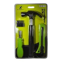 KIT Jogo de Ferramentas Chave Bits Martelo Estilete X-CELL - XCELL